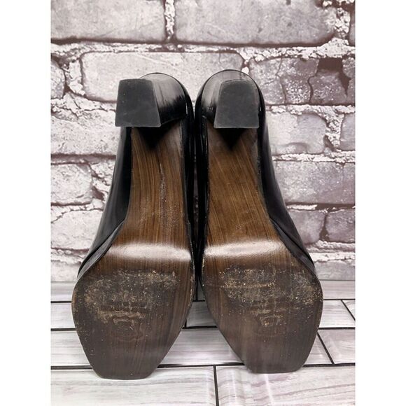 Stuart Weitzman Patent Leather Black Platform Peep Toe Heels Women sz 8.5M US/39 - Picture 14 of 16